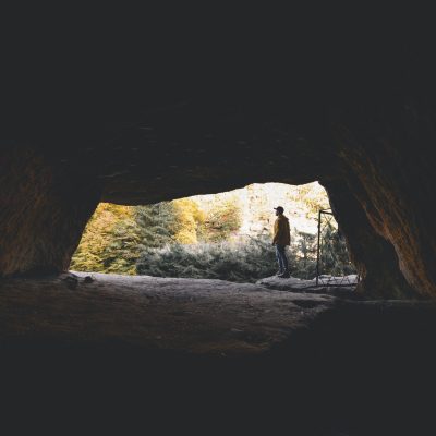 Jeskyně Klemperka v Šemanovickém dole, pohled z jeskyně, Kokořínský důl